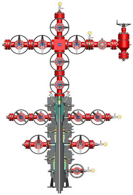 Kalite  API 6A Anti Corrosion Wellhead And Christmas Tree 3 1/8" 5000PSI fabrika