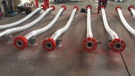 Paslanmaz Çelik Koruyucu Esnek Kapaklı 3 1/8 "Flanşlı 5000 Psi Coflexip Hortum