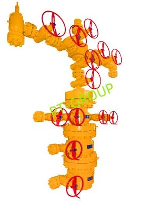 API 6A korozyon karşıtı bölünmüş kuyu başı ve Noel ağacı 2 1/16 " - 7 1/16 "